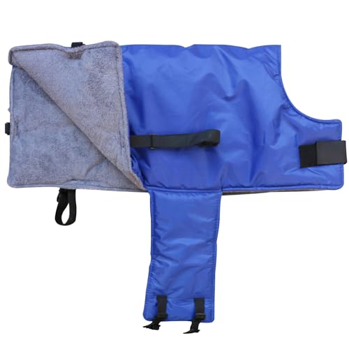 Calf Blanket Livestock Waterproof Warm Goat Blankets with Reflective Strips and Fasten Tape Windproof 3 Layers Thickened Calf Coat Vest for Winter Farm Livestock Supplies