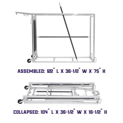 Heavy-Duty Livestock Blocking Cattle Chute with Head Lock, Collapsible, Powder-Coated Frame, Spring-Loaded Rod for Secure Transport & Safe Animal Handling