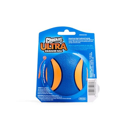 Chuckit! Ultra Squeaker Ball Dog Toy, Large (3 Inch) 1 Pack, for Large Breeds - color: Squeaker, size: Large