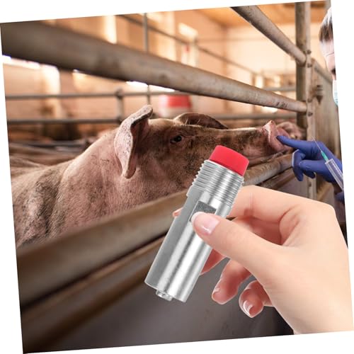 Yardwe 5pcs Automatic Pig Nipple Waterer Stainless Steel Feeder for Drinking Easy Installation Fresh Water Supply for Farm Livestock