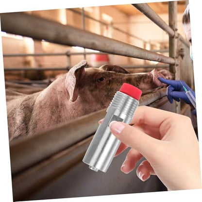Yardwe 5pcs Automatic Pig Nipple Waterer Stainless Steel Feeder for Drinking Easy Installation Fresh Water Supply for Farm Livestock