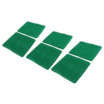 Aramox 6 Pack Washable Chicken Nesting Pads, Breathable Reusable Nesting Box Liners for Laying Hens, with PE Material for Chicken Coop Poultry Boxes (Green) - color: Green