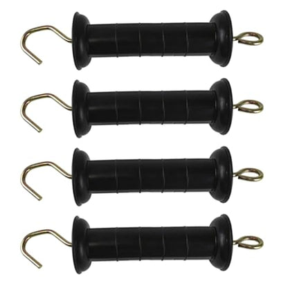 4pcs Plastic Electric Fence Insulator Handles for Garden and Agricultural Fields, Easy Installation Gate Accessories with Spring Wire Design, Sturdy Pp and Iron Material for Fence