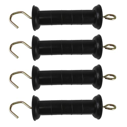 4pcs Plastic Electric Fence Insulator Handles for Garden and Agricultural Fields, Easy Installation Gate Accessories with Spring Wire Design, Sturdy Pp and Iron Material for Fence