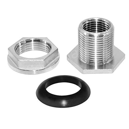 1/2" NPT Pig Nipple Water Feeder Stainless Steel Automatic Water Drinker with Bulkhead Water Tank Connector