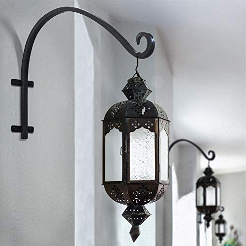 AJART Plant Hanger Bracket Outdoor: 16-Inch Metal Bird Feeder Wall Hooks - 2 Pieces Heavy Duty Plant Hanger Hook for Hanging Flower Baskets - size: 16 Inch, style: Plant Hanging Hooks