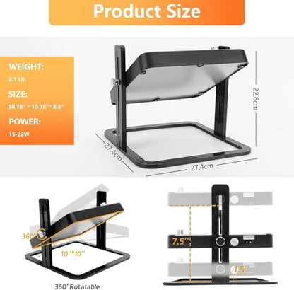 Brooder Plate for Chicks, 10"X10" Chick Brooder Heater Plate with Adjustable Temp, Height & Angle, Brooder Heating Plate for 15 Chicks, Ducklings, Goslings, Quails and Other Small Poultry