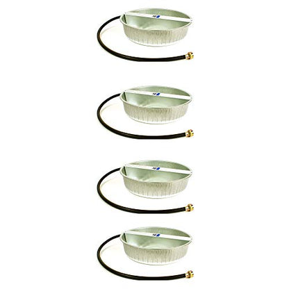 Little Giant PW13 13-Quart Capacity Rust Resistant Galvanized Steel Ever Full Pet Water Bowl Dish Attachable to Standard Hose (4 Pack) - size: 4 Pack