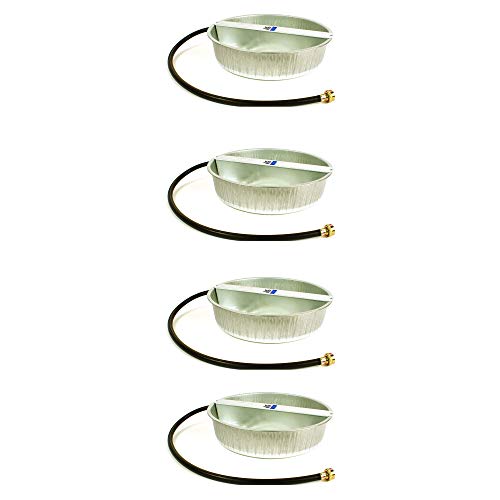 Little Giant PW13 13-Quart Capacity Rust Resistant Galvanized Steel Ever Full Pet Water Bowl Dish Attachable to Standard Hose (4 Pack) - size: 4 Pack