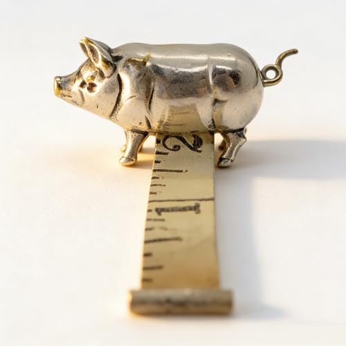 Antique-Inspired Pig Mini Tape Measure, Vintage Brass Pig Sewing Tape Measure,Fabric & Body Measurements Tape, Cute Animal Tapes Measure for Crafts Quilting Sewing Lovers