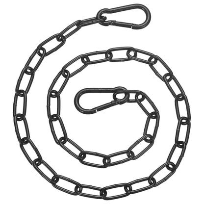 PATIKIL Gate Chain Lock, 22 in x 3mm Chain Dia Alloy Steel Hanging Chain Lock with 2 Open Clasps for Stall Barn Fence Gate Hammock Swing Punching Bags Sandbag Yoga Gym, Black - size: 22inch x 3mm
