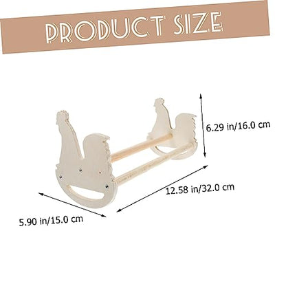 Happyyami Hen Standing Rack Wooden Chicken Perch Chicken Toys Coop Decor Treats Ladder Poultry Toy Roosting Bar Exercise