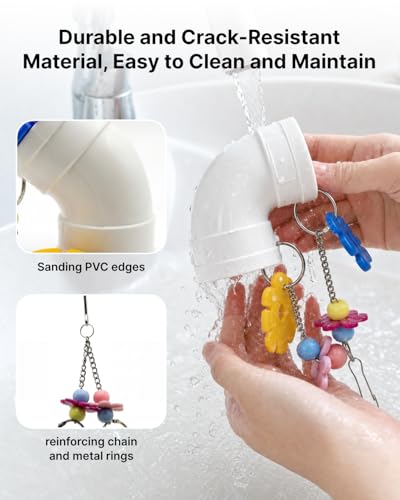 Hanging Foraging Chew Toy Interactive Treat Dispenser, Small Animal Cage Enrichment Puzzle Feeder for Rats, Guinea Pigs, Gerbils, Easy to Disassemble & Clean