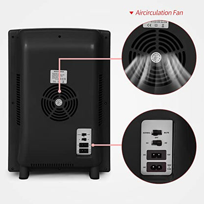 RYFT Incubators for Hatching Eggs, 25L Portable Reptile Scientific Lab Incubator with 5°C-60°C, 12V/110V Heating and Cooling for Small Reptiles (Black)