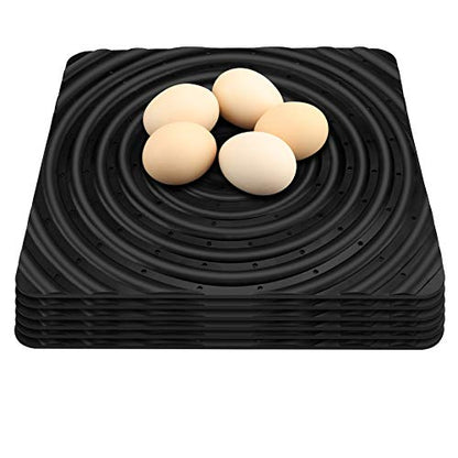 6 Pack Washable Chicken Nesting Pads, 13 x 12 inch, Black, Solid, Anti-Slip, Injection Molded Polypropylene, Suitable for Chicken Coops - color: 6pack-black