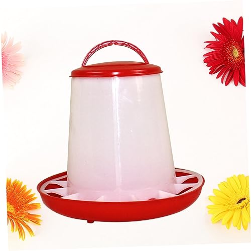 Chicken Feeder No Waste Feeder Cover Automatic Chicken Feeding Bowl for Hens 1pc