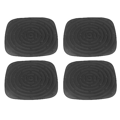 PVC Washable Chicken Mat Convenient Egg Collector Poultry Box Pads 4pcs for Chicken Coop Breeding (Black) - color: Black