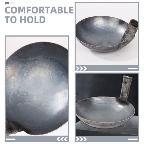 Thickened Iron Ladle Spoon with 21cm Long Handle, Reusable Water Scoop for Gardening and Industrial Use, Sturdy Iron Water Ladle for Cooking and Livestock Feeding