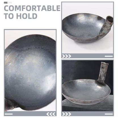 Thickened Iron Ladle Spoon with 21cm Long Handle, Reusable Water Scoop for Gardening and Industrial Use, Sturdy Iron Water Ladle for Cooking and Livestock Feeding