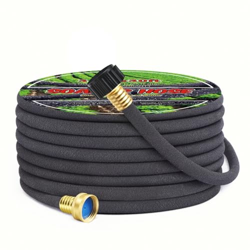 Soaker Hose 1/2" 25ft Rubber Garden Soaker Hoses, Water Seeper Round Drip Hose, Heavy Duty Drip Irrigation Hose For Vegetable, Lawn, Plants and Trees Watering - size: 1/2inch 25ft