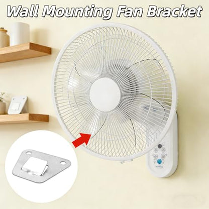 Fan Mounting Brackets, Solid Steel, Silver-8Pcs | Easy to Install with Included Screws and Anchors, Wall Fan Supports Rack for Oscillation Fans
