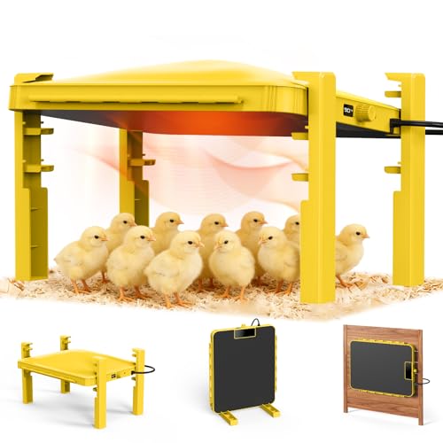 Brooder Plate for Chicks,200W Chick Heat Plate,Brooder Heater with Adjustable Temp 90~190℉ Chicken Coop Warmer - Radiant Heating Panel for Baby Chicks Chickens Quail Duck Poultry