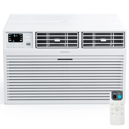 ROVSUN 10000 BTU Through the Wall Air Conditioner with Remote Control, 3-in-1 Wall AC Unit, Dehumidifier & Fan with Timer for Bedroom, Living Room, Apartment, Dorm up to 450 Square Feet, 115V/60Hz - style: 10000 BTU-Cool only
