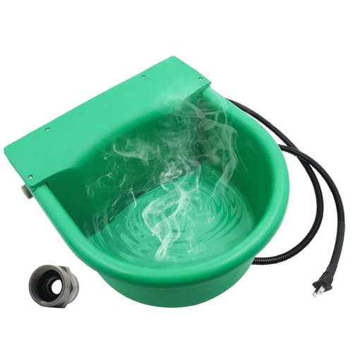 Automatic Heated Dog Bowl with Float Valve Anti Bite Heating for Livestock Dogs, Horses, Sheep, Pigs, Large Capacity Outdoor Winter Automatic Water Filling and Insulation Bowl (Blue, Size) - color: blue