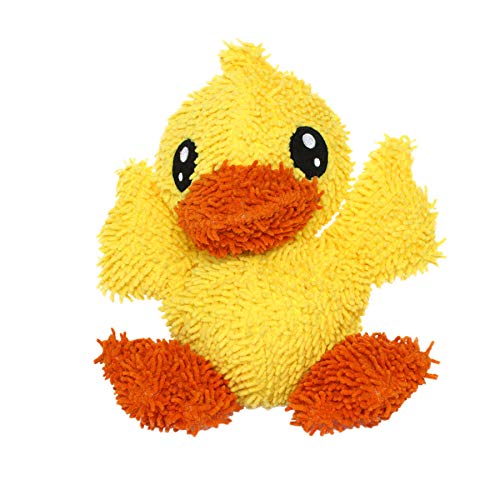 MIGHTY® 2 Pack Microfiber Large Duck Ultra Durable Plush Dog Toy | Multiple Layers & Reinforced Seams , Washable and Floats , Mighty® Construction - color: 2PK Yellow Duck