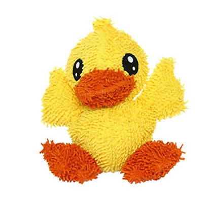 MIGHTY® 2 Pack Microfiber Large Duck Ultra Durable Plush Dog Toy | Multiple Layers & Reinforced Seams , Washable and Floats , Mighty® Construction - color: 2PK Yellow Duck