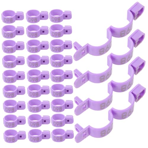 Kisangel 100 Pcs Poultry Identification Rings for Chickens Ducks and Geese Waterproof Leg Bands in Assorted Colors Clip Design for Easy Marking and Tracking