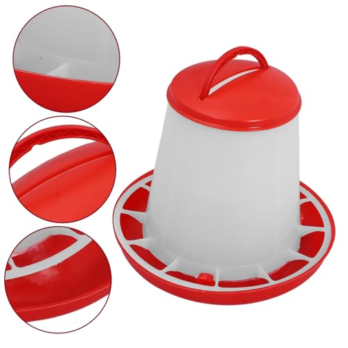 YARNOW Chicken Feeder Cover Large Capacity Automatic Feeder for Chickens Ducks Geese Reduces Waste Ensures Healthier Environment
