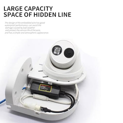 Indoor Outdoor Camera Bracket ABS Plastic Wall Mount L-Shaped Bracket for Security Dome IP Camera Mounting, Junction Box Cable Management (2.5in-SL-1PACK) - style: 2.5in-SL-1PACK