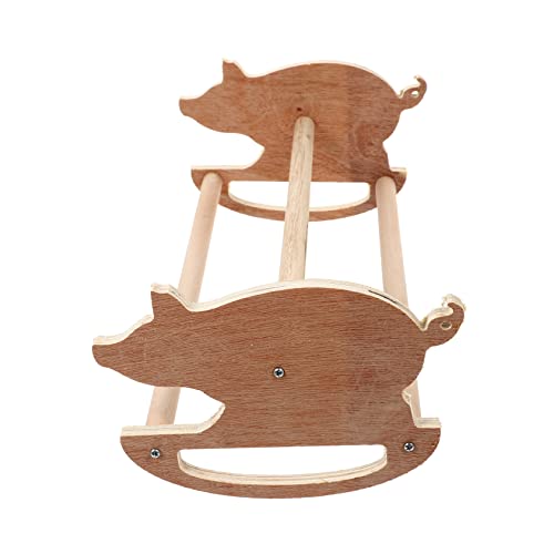 Mipcase 1pc Parrot Swing Chicken Standing Resting Training and Ladder for Perch Funny Hens Stand Tool Wooden Balancing Toys Shelf Exercise Rack Bars Bar Brooder Lovely Wiggles Coop