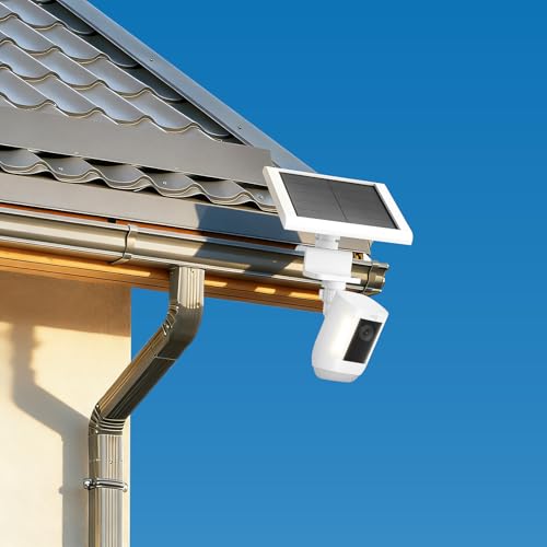 2 in 1 Gutter Mount for Outdoor Camera and Solar Panel, 360°Adjustable Universal Gutter Mount Compatible with Ring, Arlo, Eufy, Wyze, Tapo, Reolink Security Cameras and Solar Panels(2 Pack)