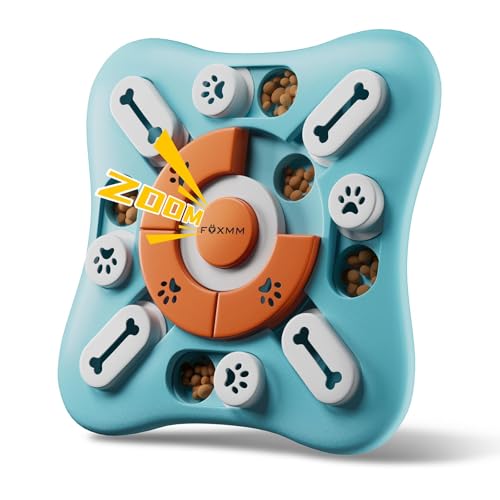 FOXMM Interactive Dog Treat Puzzle Toys for IQ Training & Mental Stimulating,Fun Slow Feeder,Large Medium Small Dogs Enrichment Toys with Squeak Design,Ideal Gifts for Puppies,Cats,Dogs - style: S-Level 2