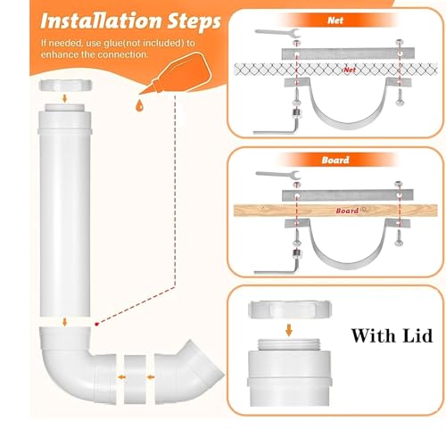 PVC Pipe Chicken Coop Feeder, Rat-Proof with Lid, Poultry Feeder (1 Pack) - color: 1pack