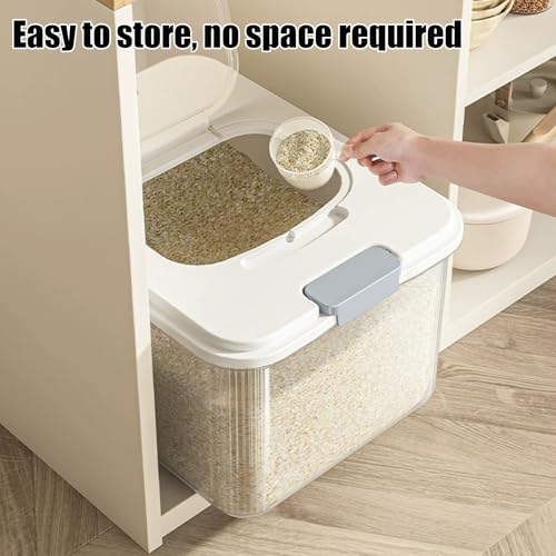 Airtight Dog Food Container – Stackable Pet Treat and Food Storage Bin with Lid, Heavy Duty Durable Bucket, Farmhouse Design | Ideal for Kitchen Pantry, Outdoor Feeding, and Pet Foods Preservation - color: Transparents
