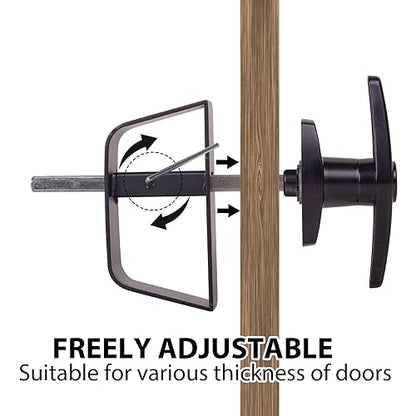 Shed Door T-Handle Lock Kit -Hurricom Includes 2 Keys, 2 Screws, Allen Wrench, 4-1/2" Stem, Shed Lock, Barn Door Lock, Playhouse Lock & Chicken Coop Lock (Black) - size: 4.5inch T