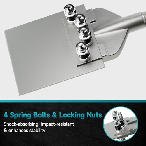 65A Shank 6 Inch Wide Floor Scraper Chisel Bit - 24" Long Alloy Steel Jack Hammer Drill Bit Blade Scraper, Spring-loaded Bolt Reinforcement, Removal Tools for Tile Thinset Hardwood Adhesive - style: 65A Shank (Spring-loaded Bolt Reinforcement)
