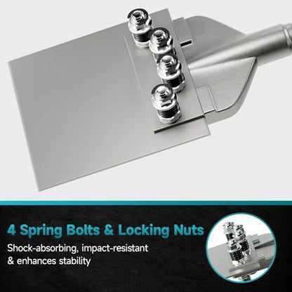 65A Shank 6 Inch Wide Floor Scraper Chisel Bit - 24" Long Alloy Steel Jack Hammer Drill Bit Blade Scraper, Spring-loaded Bolt Reinforcement, Removal Tools for Tile Thinset Hardwood Adhesive - style: 65A Shank (Spring-loaded Bolt Reinforcement)