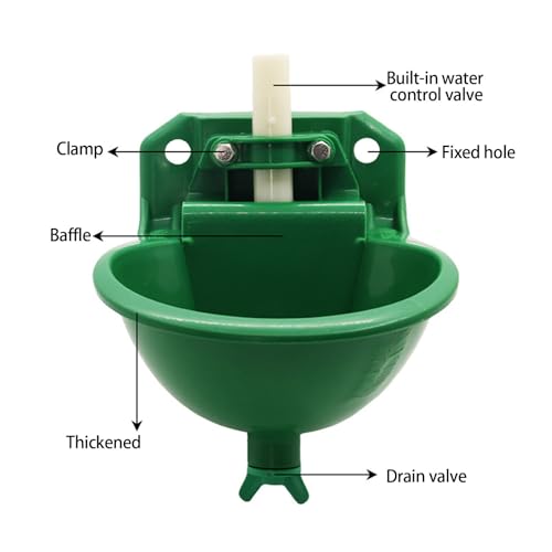 Livestock Water Trough Water Dispenser Automatic Animal Drinking Bowl with Float Valves Goat Waterer for Cattle and Pigs