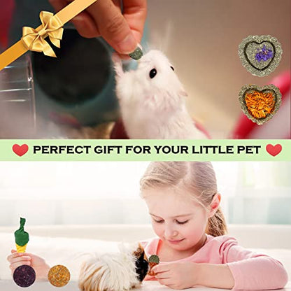 VESPRO Bunny Toys, 21PCS Rabbit Chew Toys for Teeth, Guinea Pig Natural Treats, Timothy Hay Sticks for Chinchillas Hamsters Rats, Small Animals Teeth Grinding - size: 1 Count (Pack of 2)
