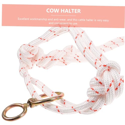 Hemoton Cattle Show Supplies Lightweight Cattle Halter Collar Rope Braided Headstall for Easy