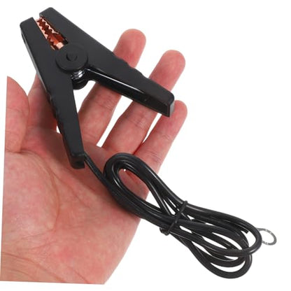 Sosoport 2pcs Electric Fence Jump Cable Kit Solar Fence Charger Wire Clips for Farm Garden Fencing System