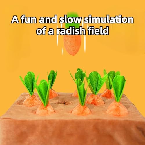 Upgraded Interactive Rabbit Enrichment Toys, Hide and Seek Snuffle Mat with Plush Carrot and Feeder Cups for Boredom & Stimulating, Bunny Puzzle for Puppies, Guinea Pigs, Kitten, Chinchilla (X Large) - size: X Large