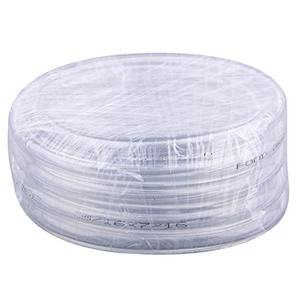 DERNORD PVC Tubing 3/16"ID X 7/16"OD Flexible Clear Vinyl Hose 10 Feet for Food Grade - size: 10 Feet, style: 3/16"ID X 7/16"OD