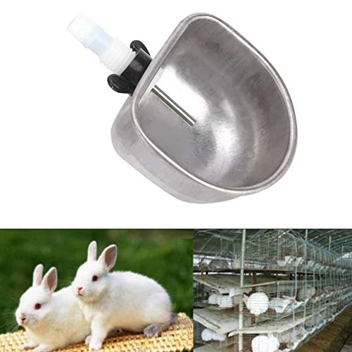 Rabbit Drinking Water Bowl,10 Sets Stainless Steel Rabbit Drinker,Rabbit Breeding Equipment Anti Scratch Stainless Steel Nipple Drinking(Fission) - size: fission