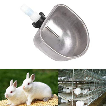 Rabbit Drinking Water Bowl,10 Sets Stainless Steel Rabbit Drinker,Rabbit Breeding Equipment Anti Scratch Stainless Steel Nipple Drinking(Fission) - size: fission