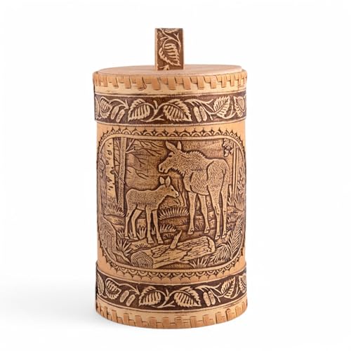 STP GOODS Birch Bark Container, Storage container, Kitchen Container Money to the House Birch Bark (Elk) - color: Elk
